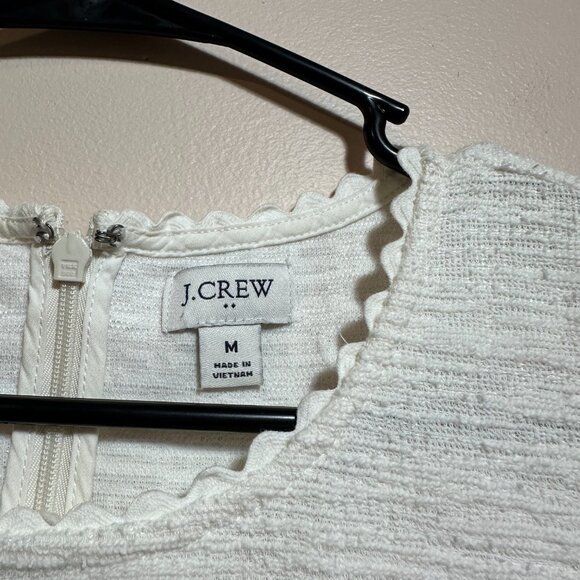 J. Crew Textured Top with Scalloped Trim Size M - Picture 2 of 4